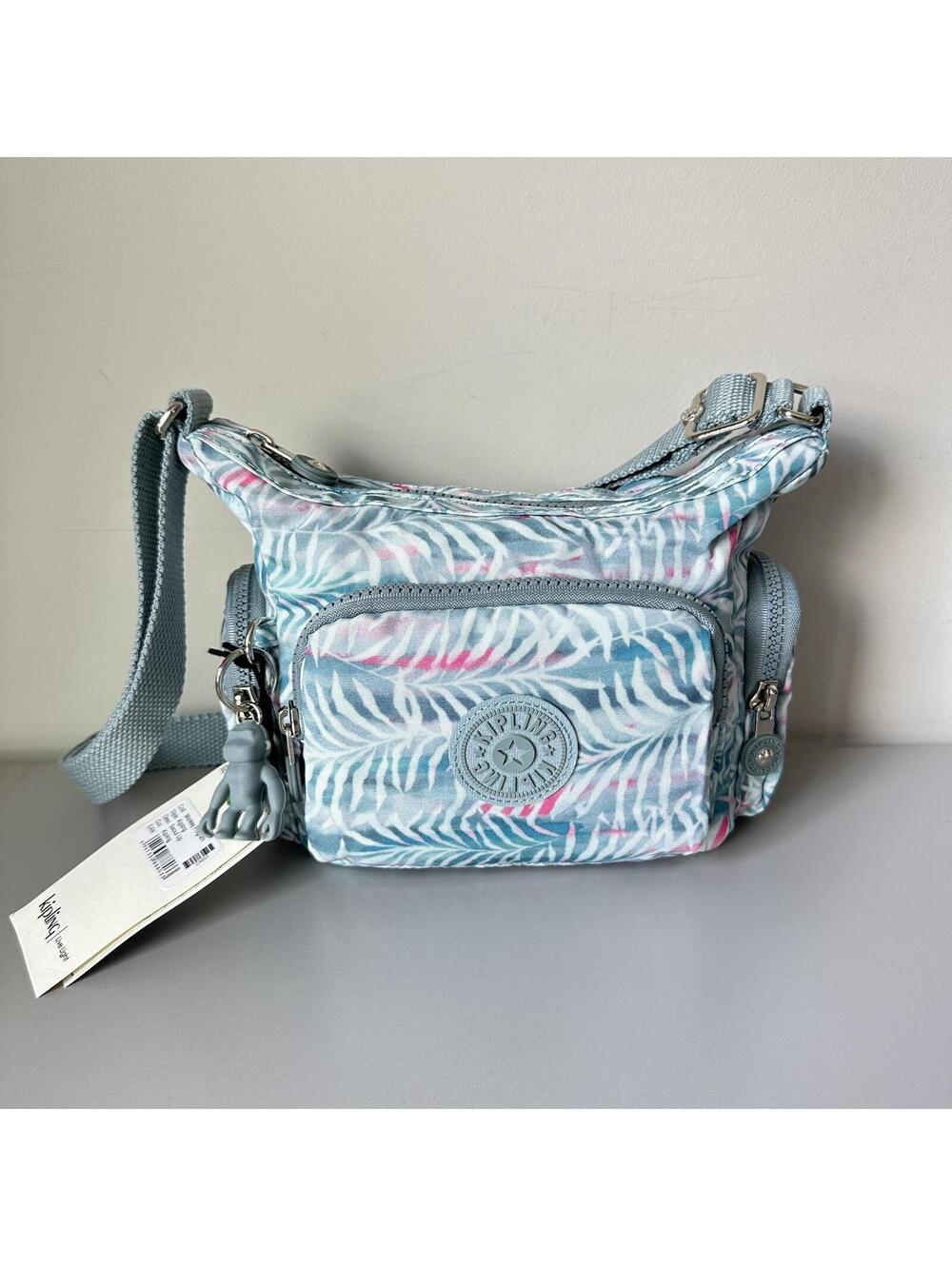 Kipling Mini Gabbie Crossbody Bag Watercolor Leaves NWT